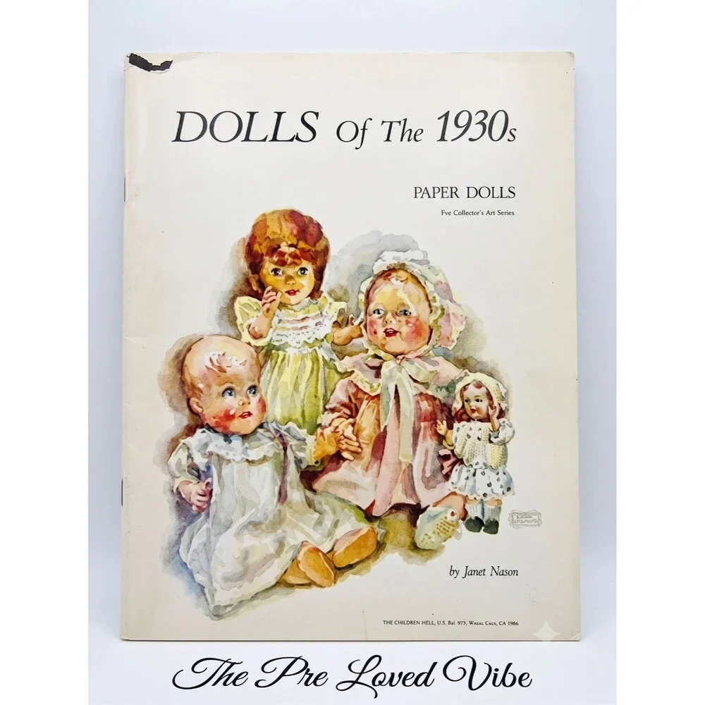Vintage Old Fashioned Cut Out  Paper Dolls Book